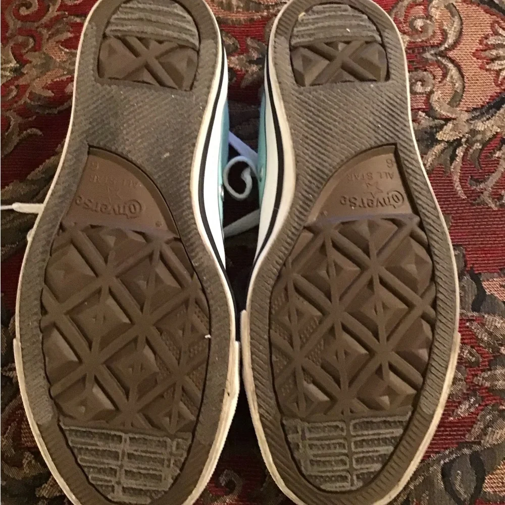 Tiffany Blue Converse Sneakers - Picture 2 of 4